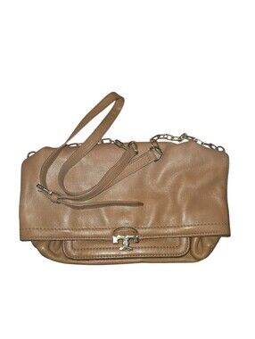Tory Burch Camel/Tan Leather Chain Strap Shoulder Bag